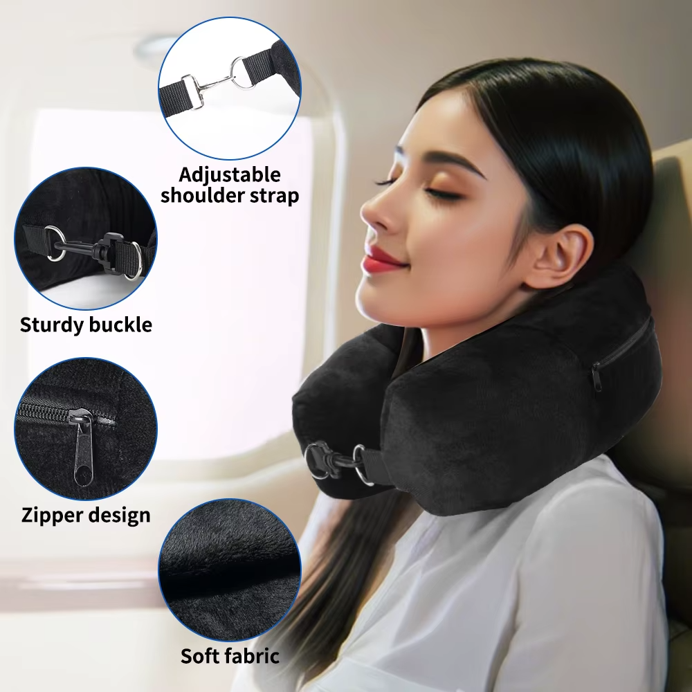 Portable U-shaped Travel Pillow