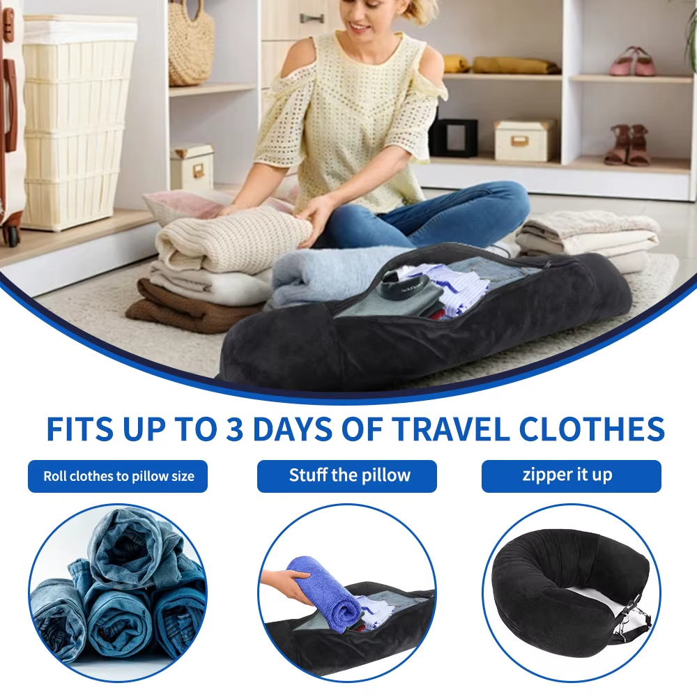 Portable U-shaped Travel Pillow